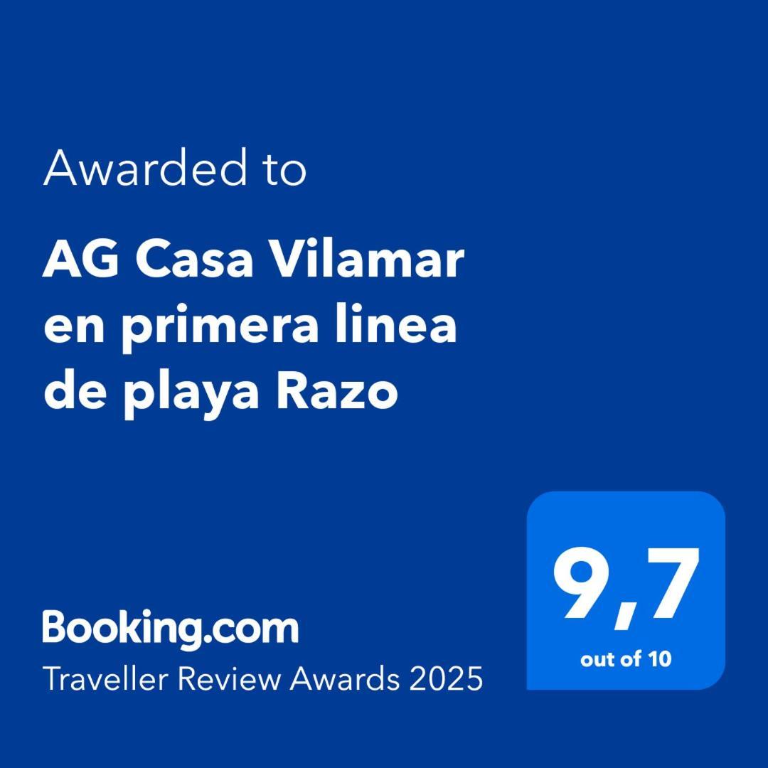 Ag Casa Vilamar En Primera Linea De Playa Razo Razo da Costa Exteriör bild